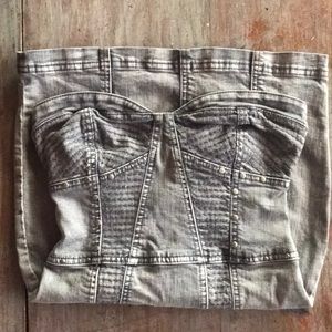 G by Guess XS Strapless Bustier Jean Dress